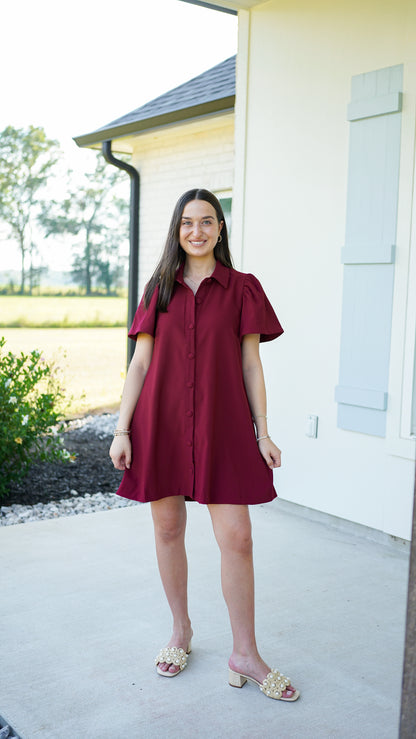 Keep It Classy Wine Dress