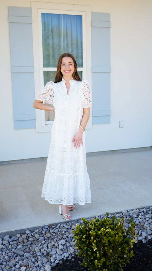 Lean Into Love White Midi