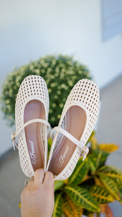 Golden Hour Bone Ballet Flats