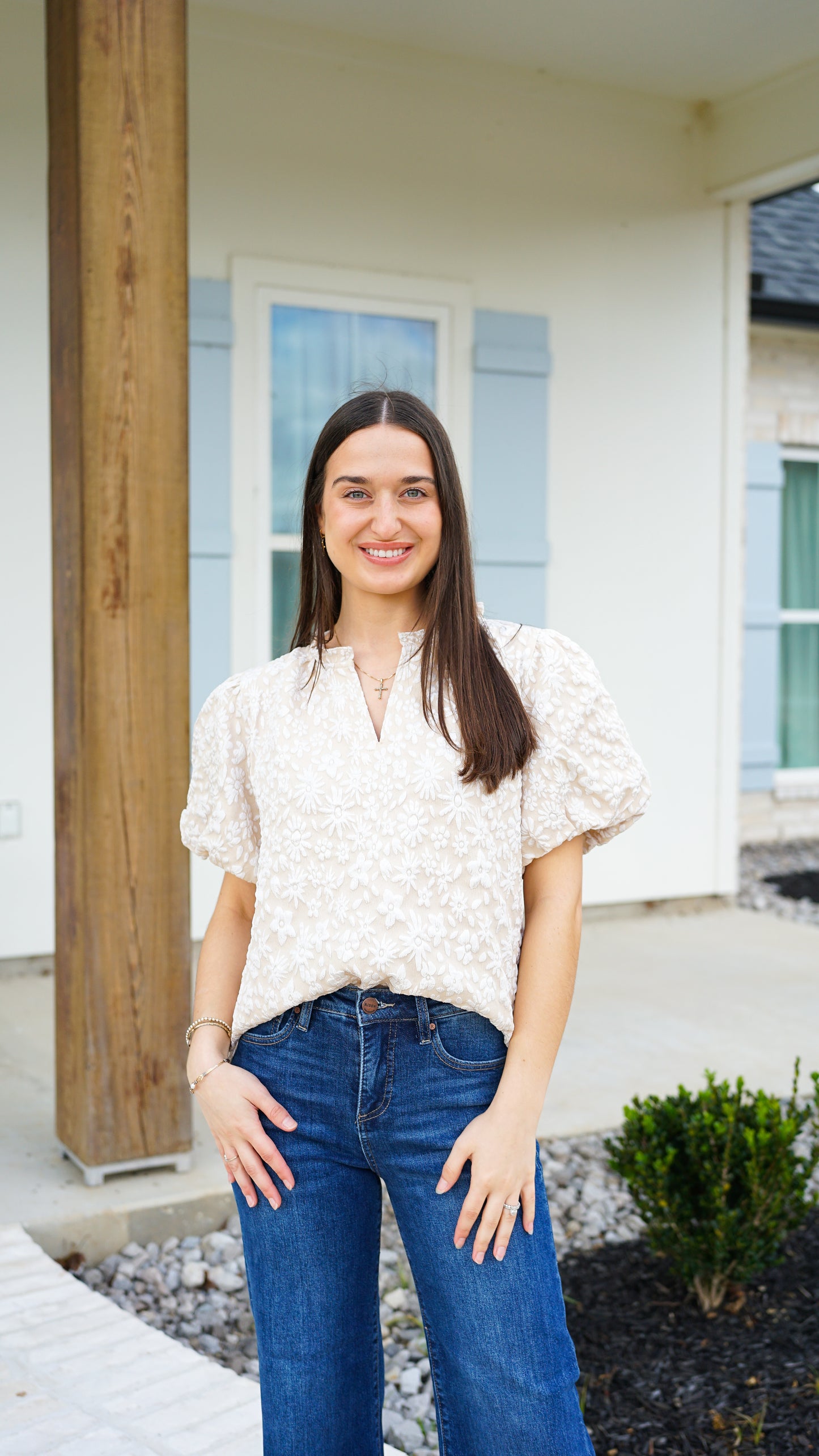 Grace Upon Grace Cream Top