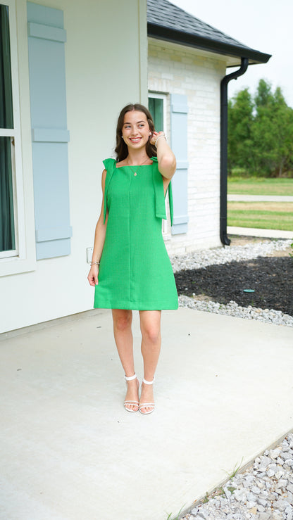 Beauty and Bows Green Dress