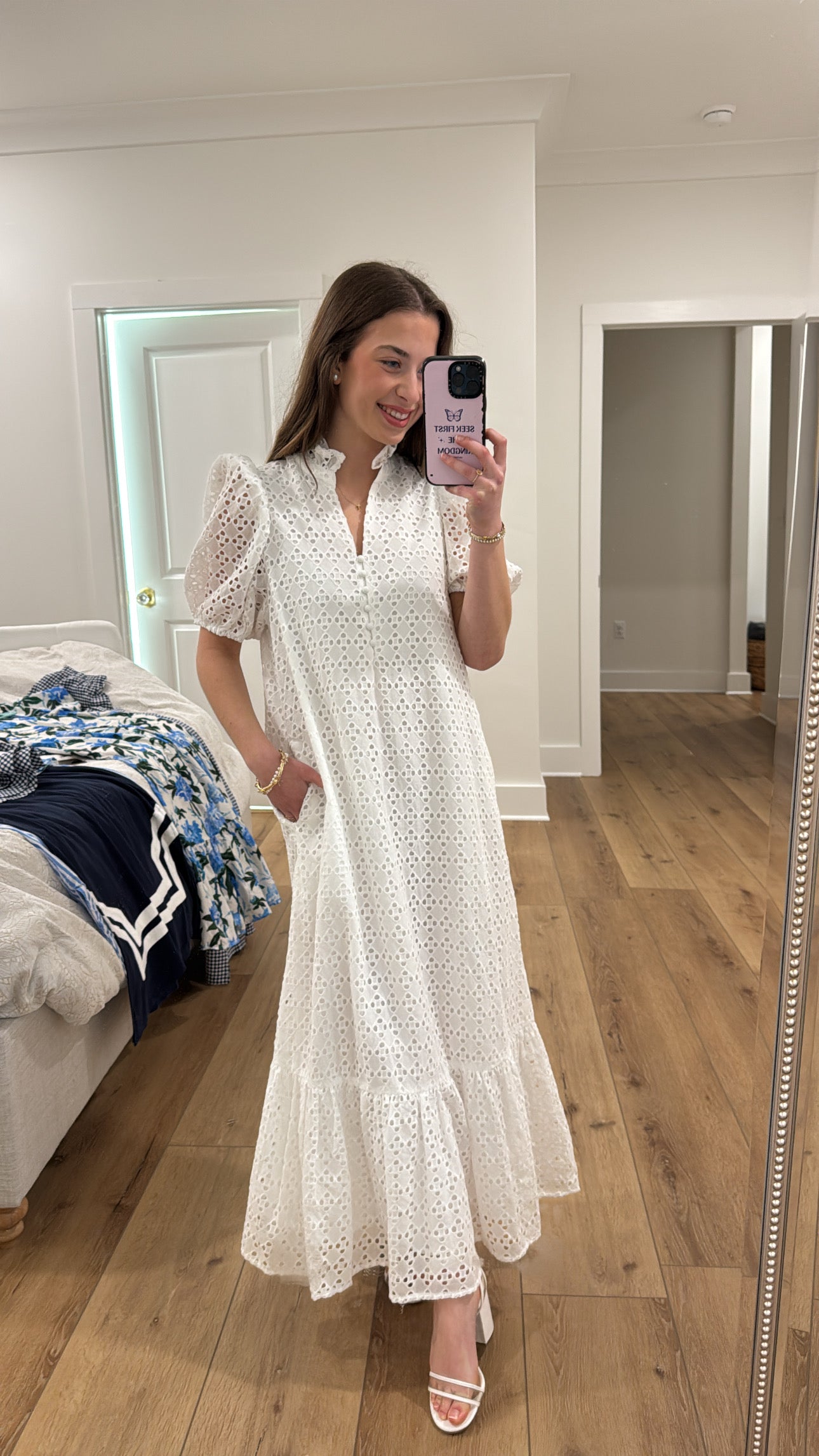 Lean Into Love White Midi
