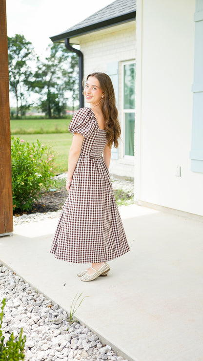 Gingham and Lace Dress