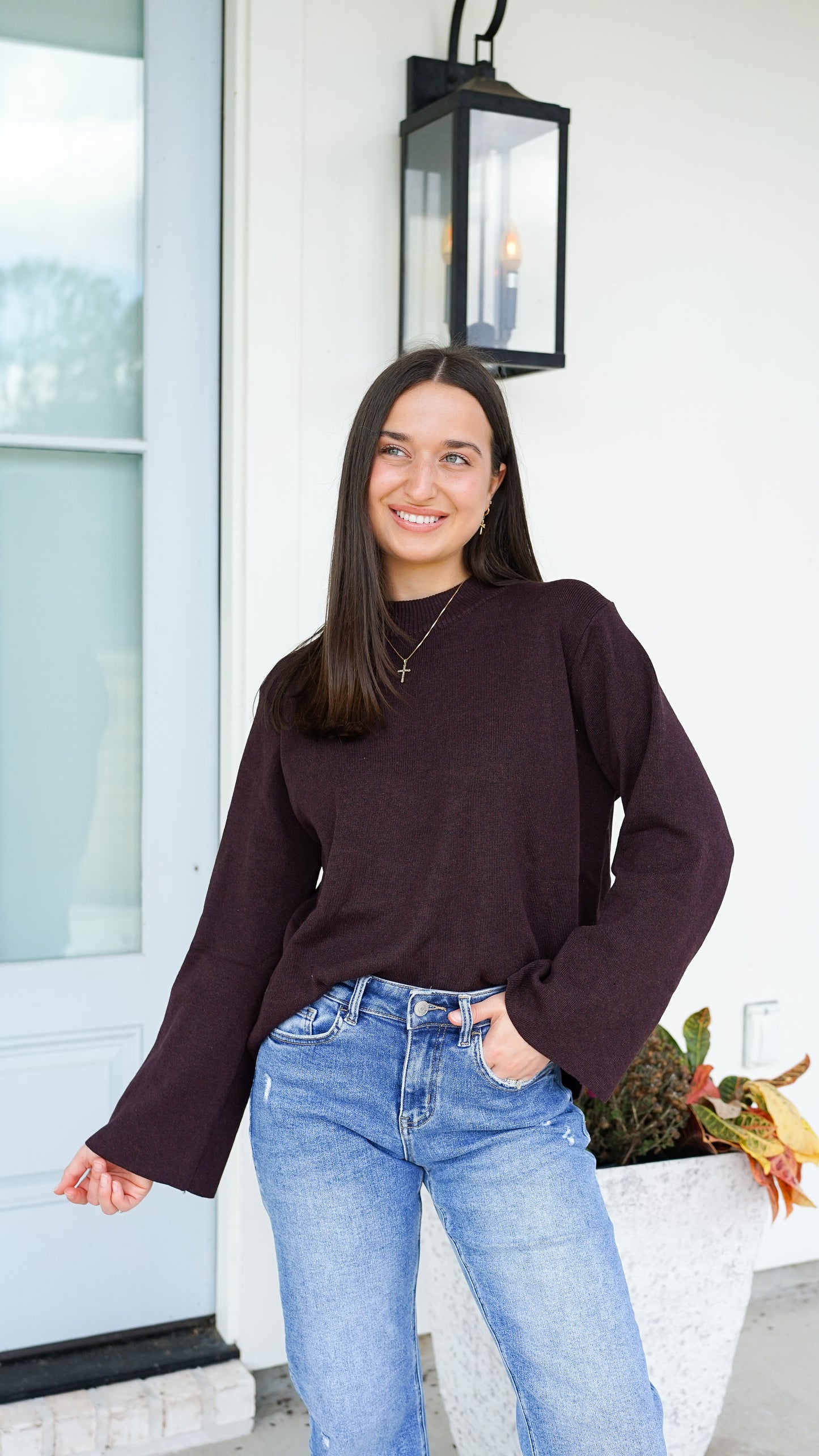 Either Way Brown Sweater