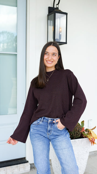 Either Way Brown Sweater