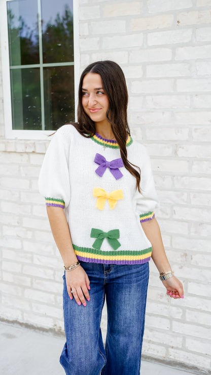 Bows and Beads Sweater