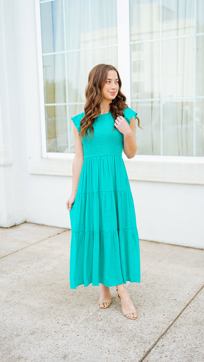 Plain and Simple Green Dress