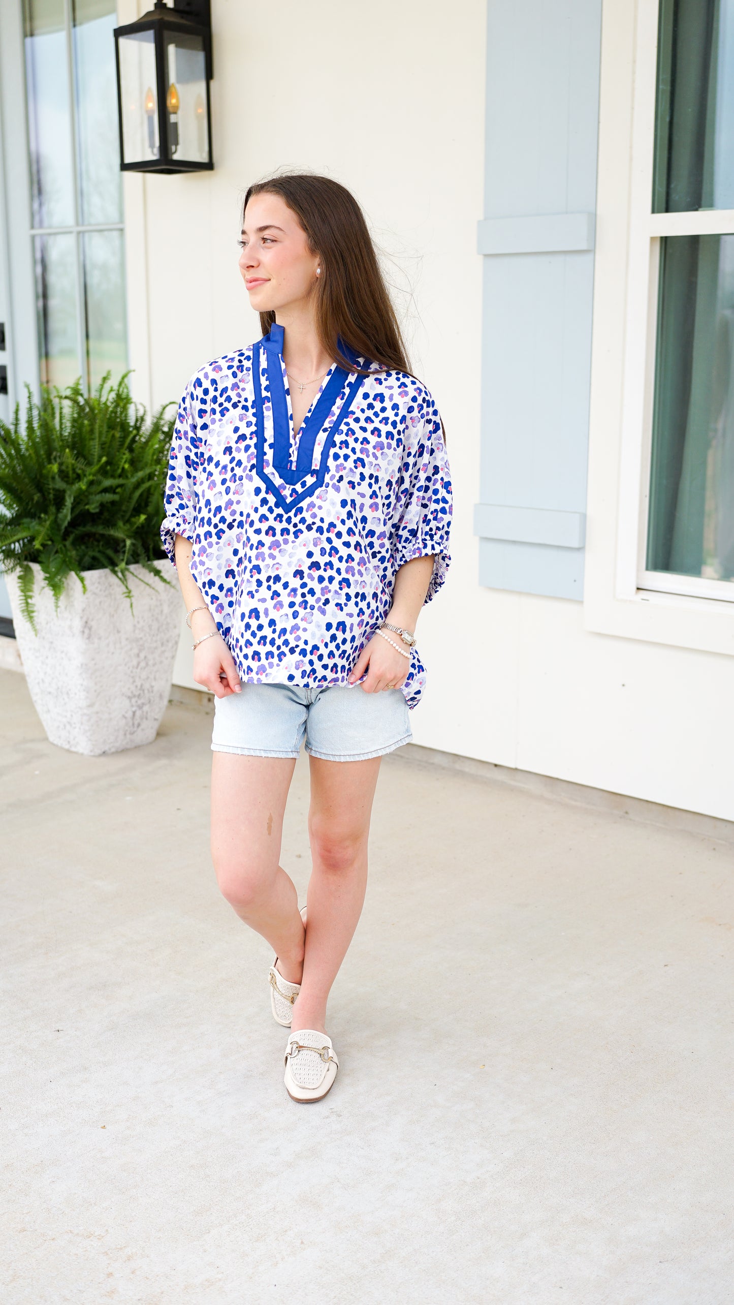 Pretty and Playful Royal Top