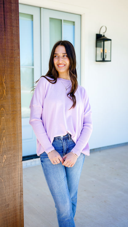 Lighten The Load Lavender Sweater