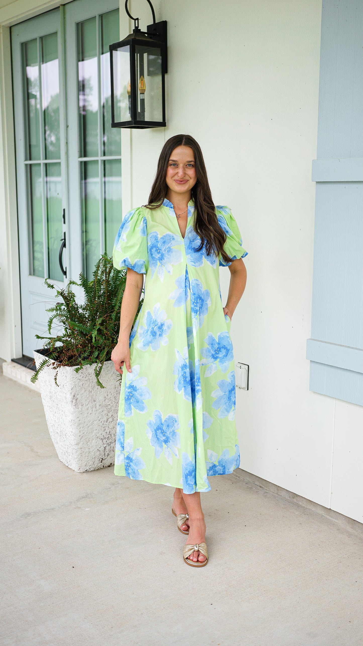 Nothing Ordinary Lime Midi Dress