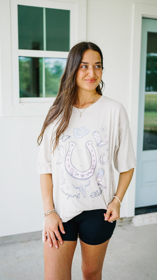 Cowgirl Club Oversized Tee