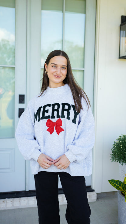 Merry Gray Mockneck