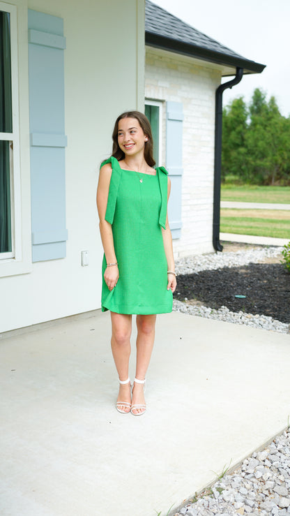 Beauty and Bows Green Dress