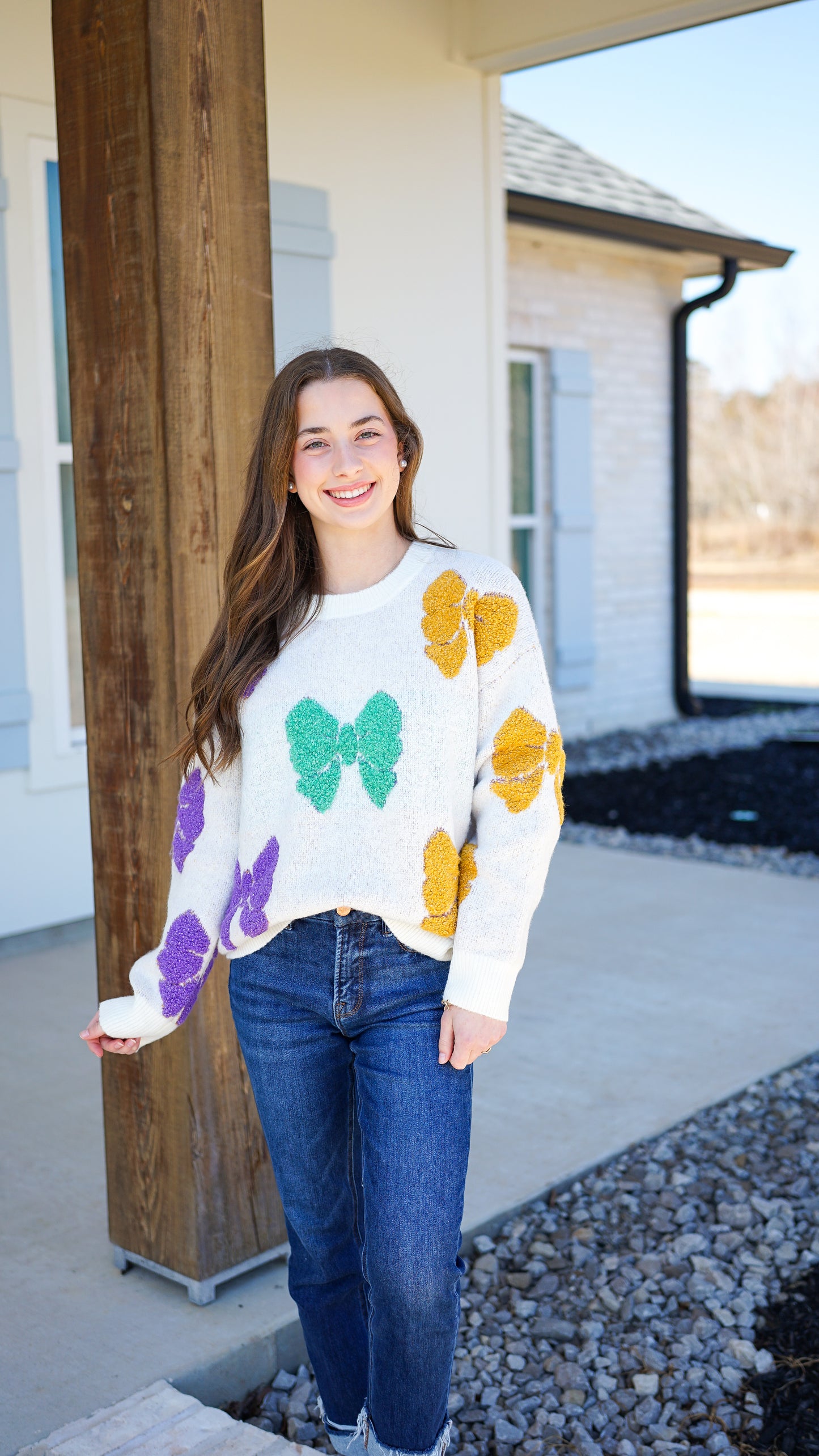 Bows and Beads Sweater