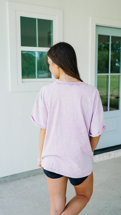Free Bird Lavender Tee