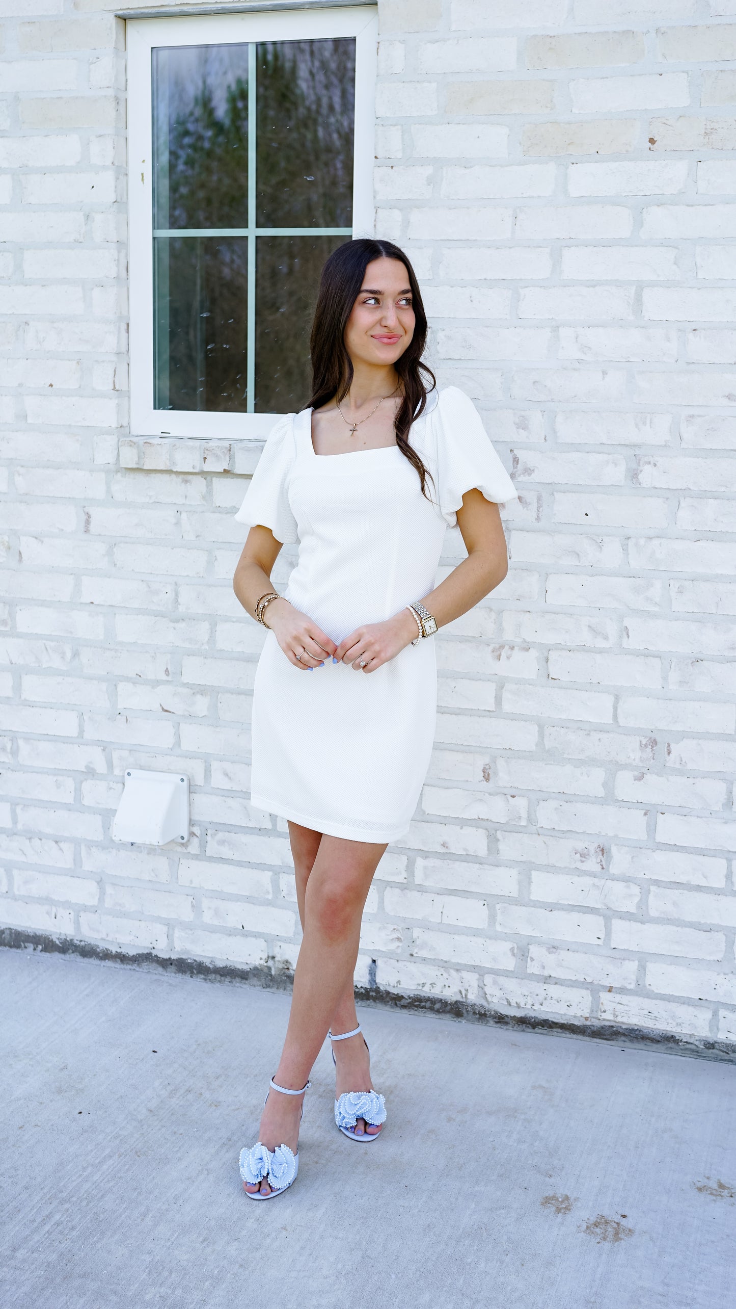 Classy In White Dress