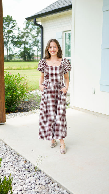Gingham and Lace Dress