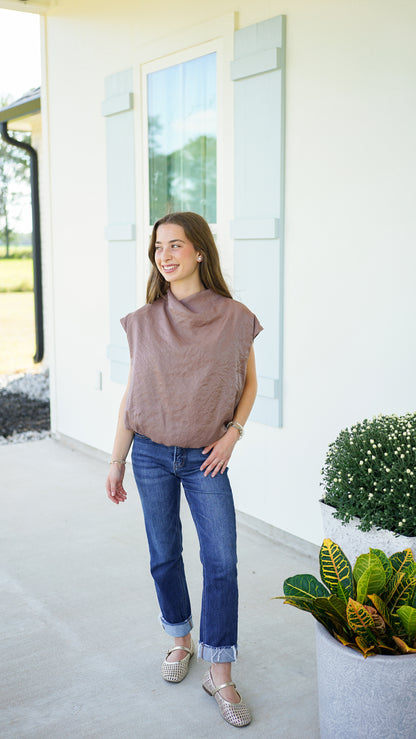 Stunning In Shimmer Mocha Top