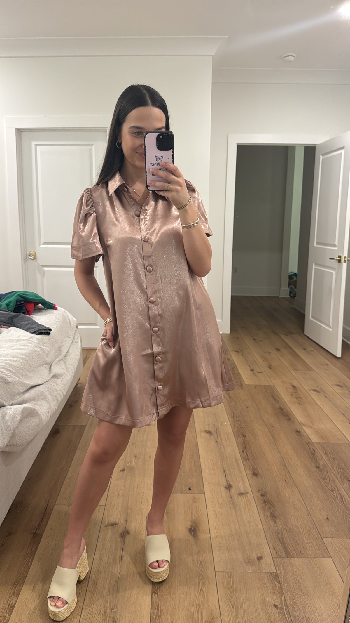 Keep It Classy Metallic Dress