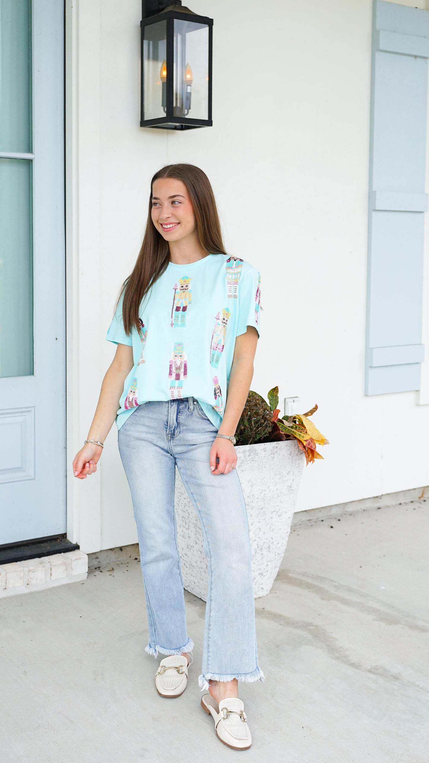 Mint Sequin Nutcracker Top
