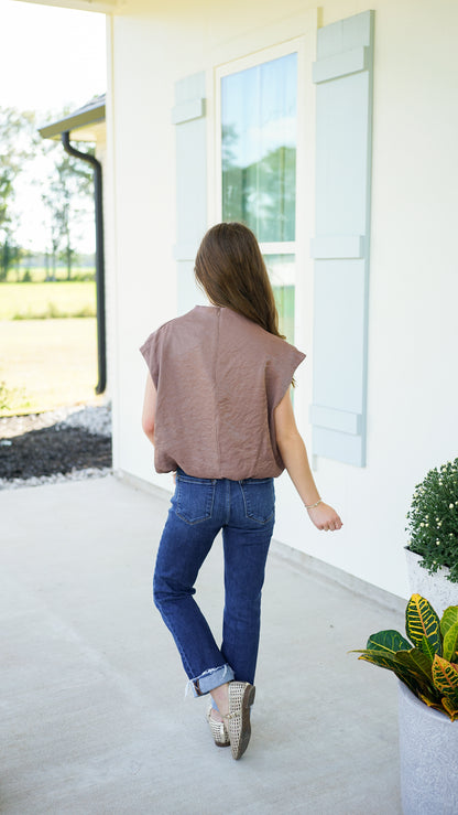 Stunning In Shimmer Mocha Top