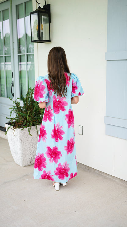 Nothing Ordinary Aqua Midi Dress
