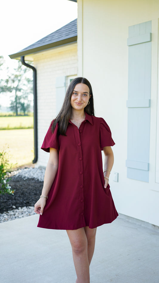Keep It Classy Wine Dress