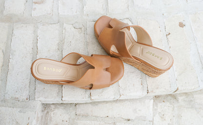 New Beginnings Tan Wedges