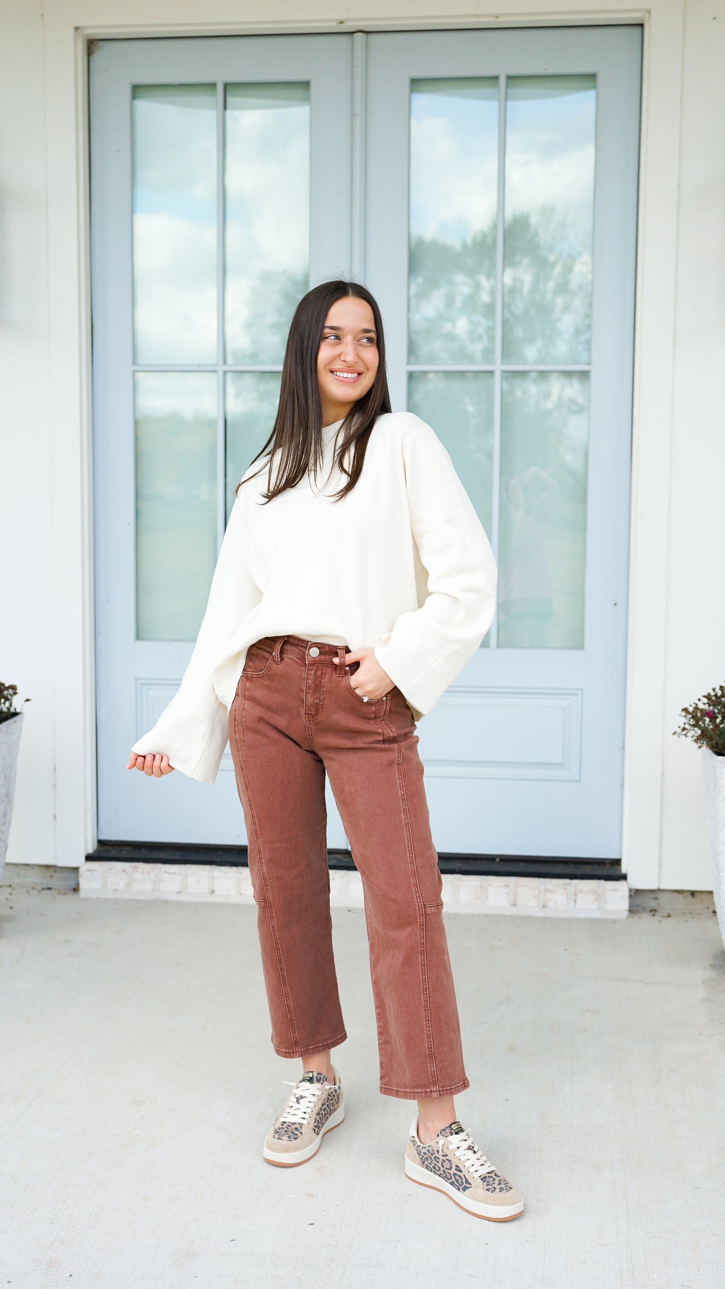 Either Way Cream Sweater