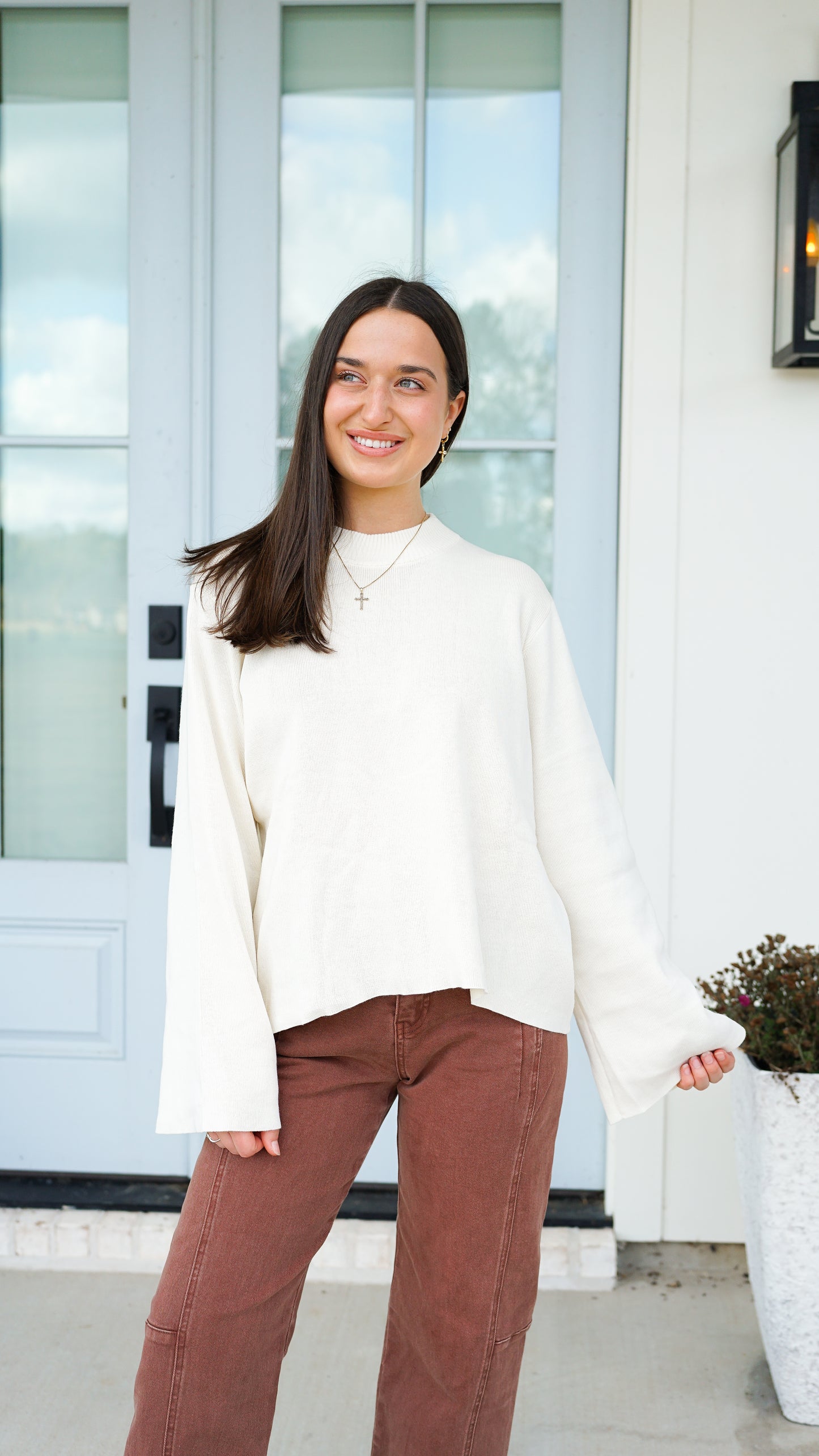 Either Way Cream Sweater