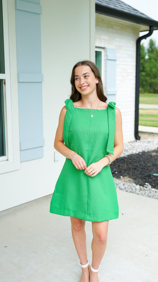 Beauty and Bows Green Dress