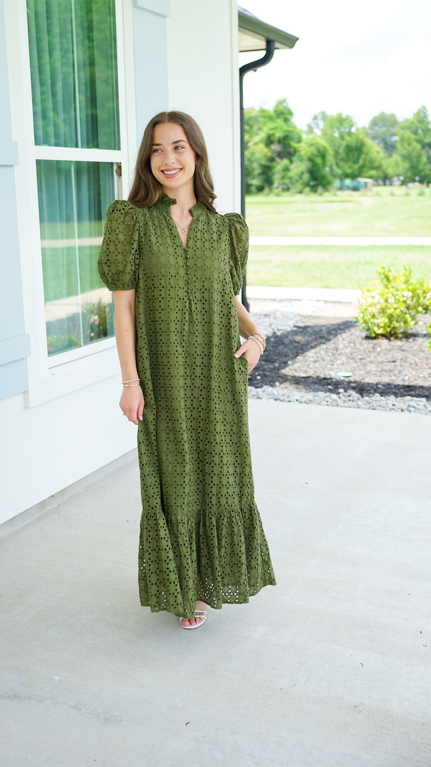 Lean Into Love Olive Midi