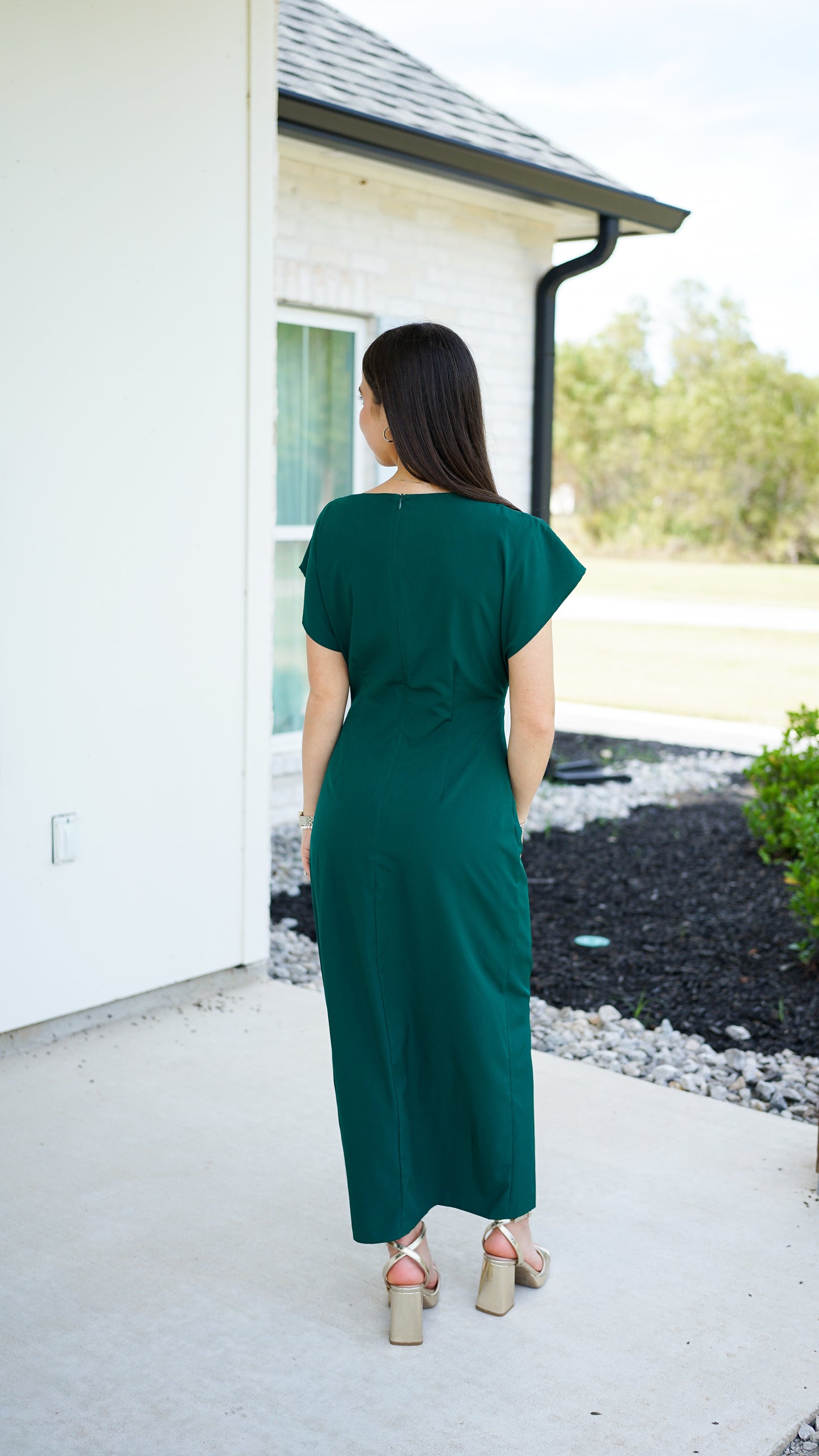 Rejoice In Him Emerald Dress