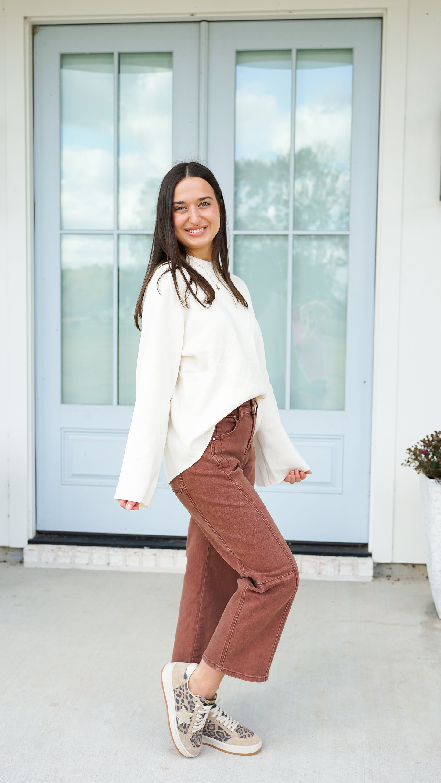 Either Way Cream Sweater