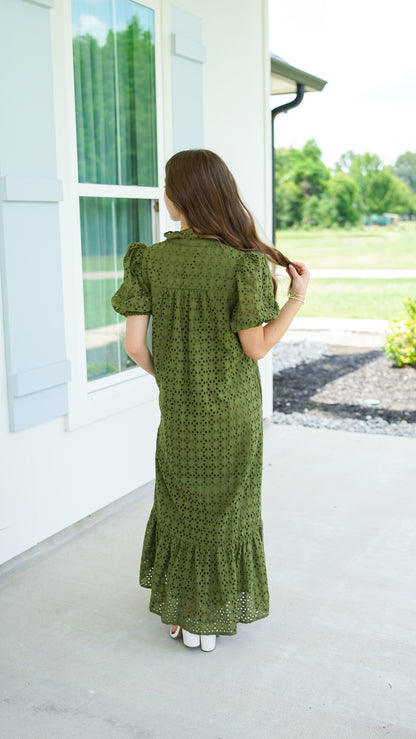 Lean Into Love Olive Midi