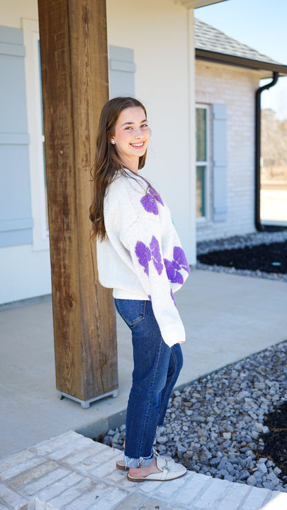 Bows and Beads Sweater
