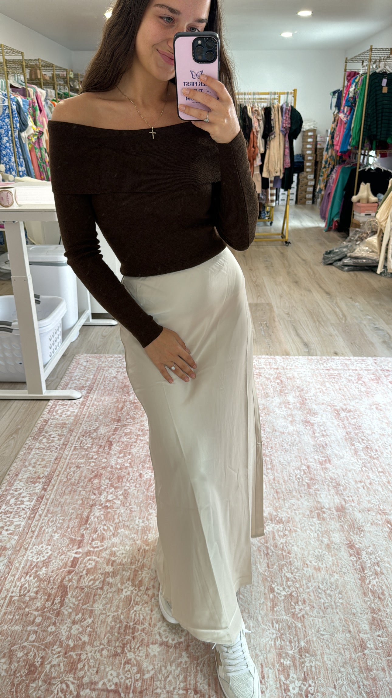 Champagne Time Midi Skirt