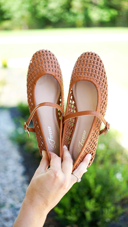 Golden Hour Brown Ballet Flats