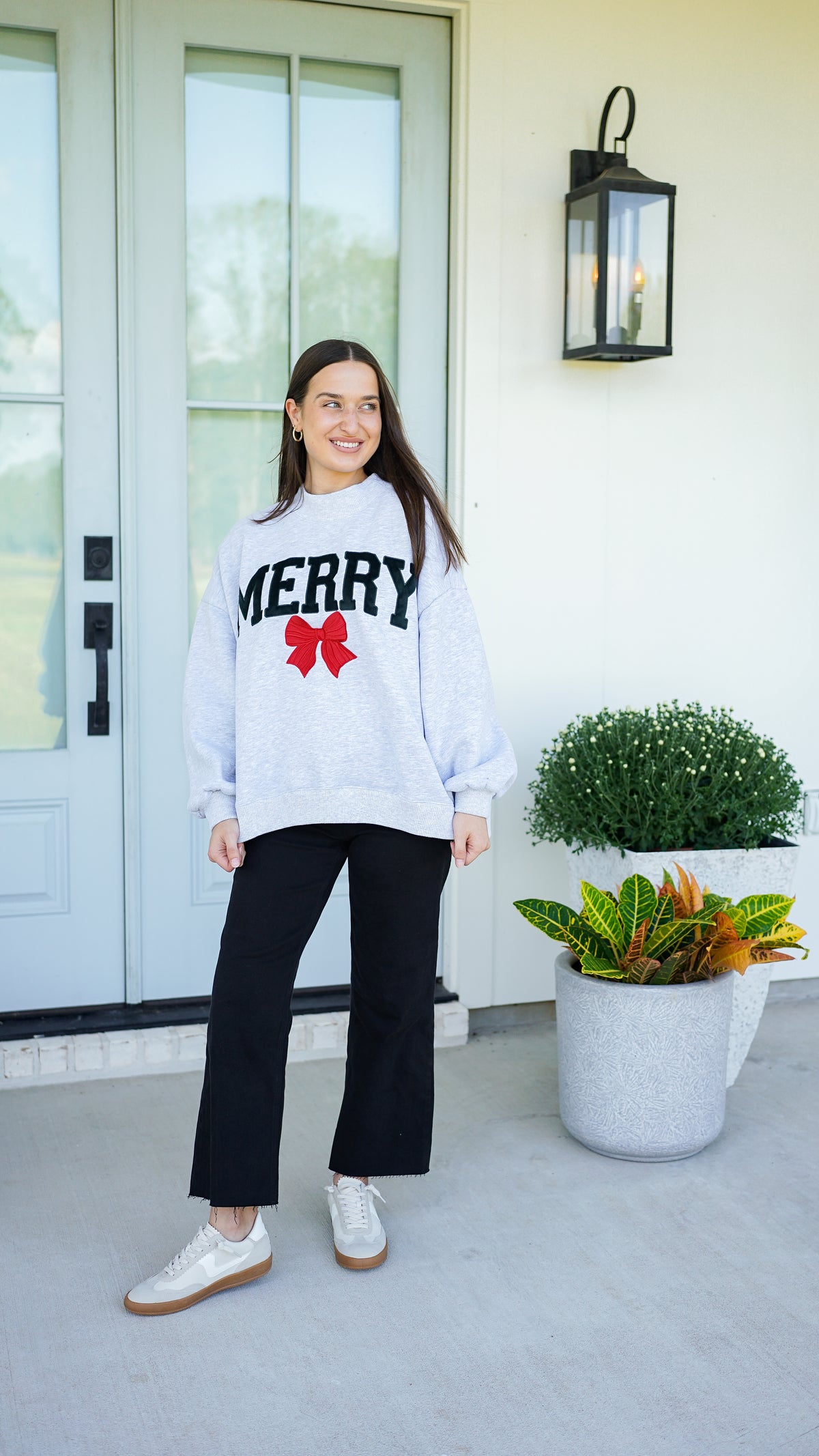 Merry Gray Mockneck