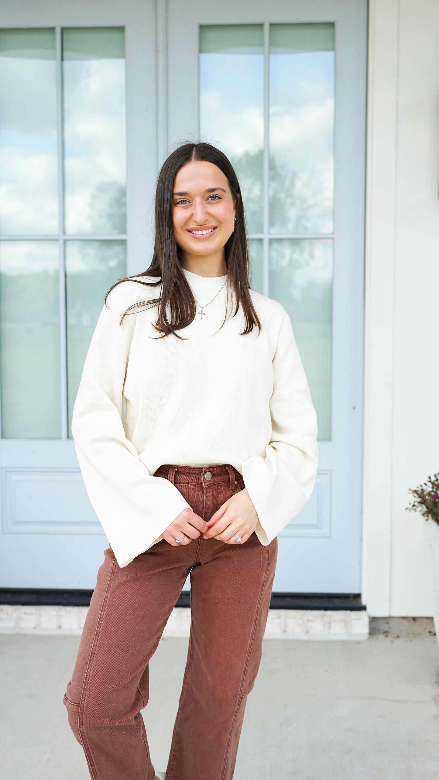 Either Way Cream Sweater