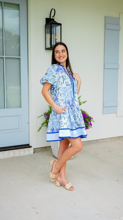 Never Say Never Blue Dress