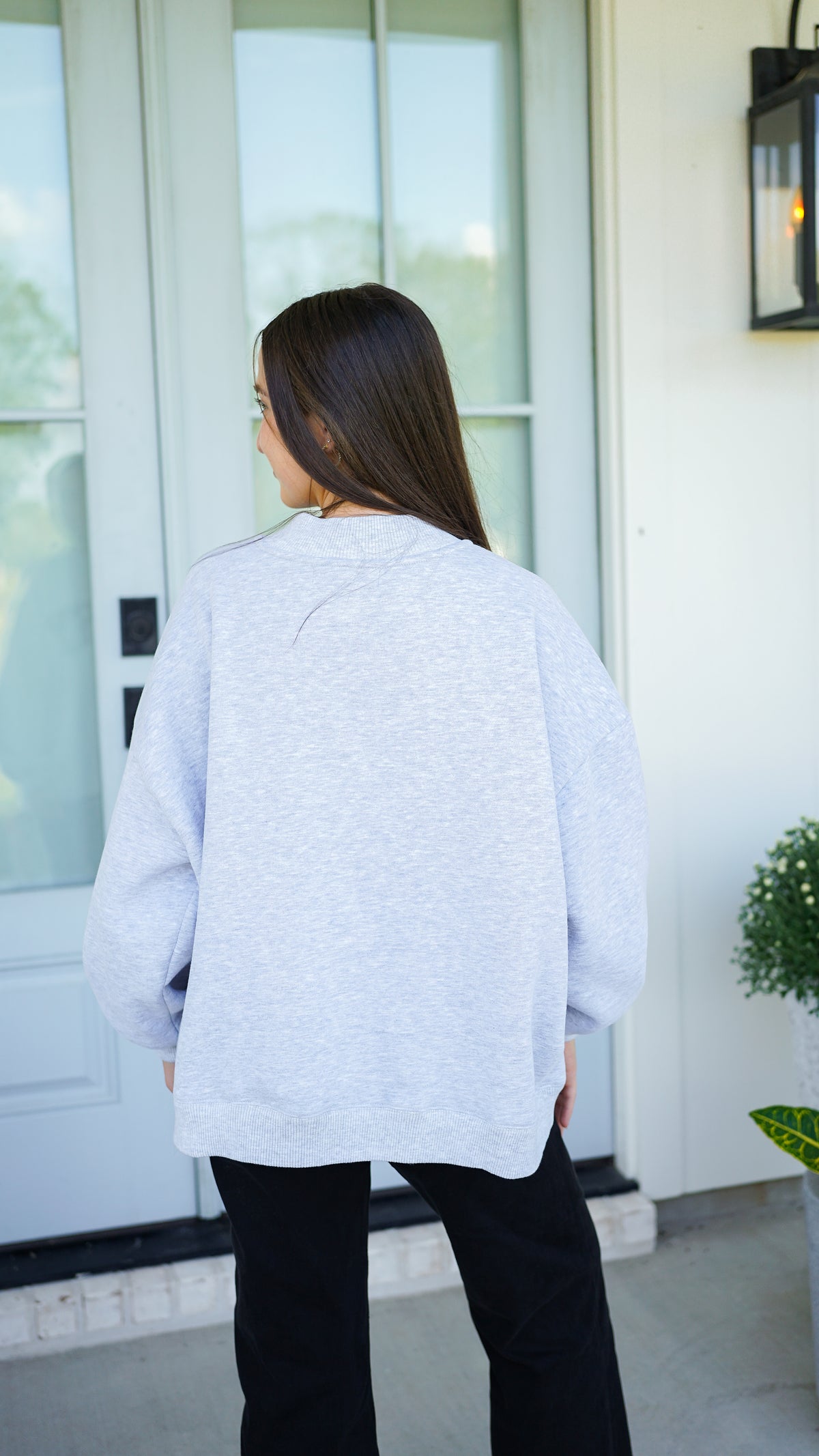 Merry Gray Mockneck