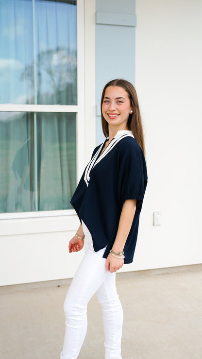 Style and Simplicity Navy Top