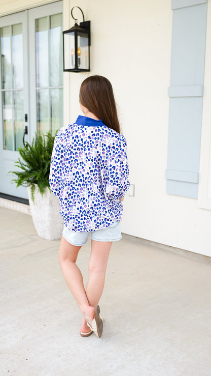 Pretty and Playful Royal Top