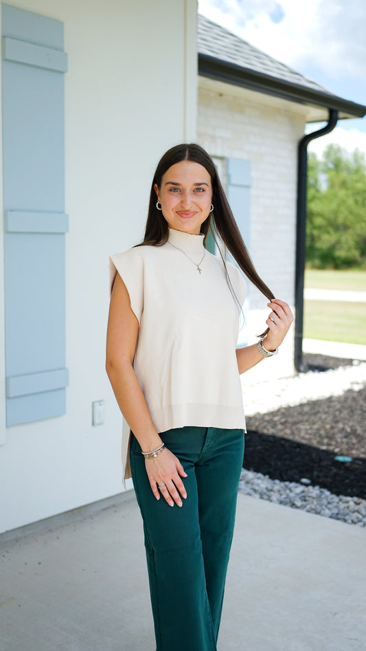 Simple and Chic Ecru Top