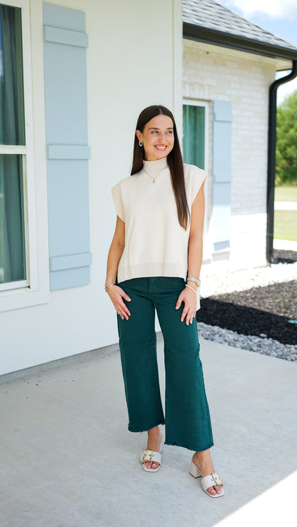 Simple and Chic Ecru Top