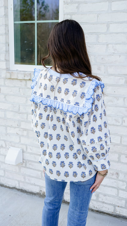 Live a Little Blue Top