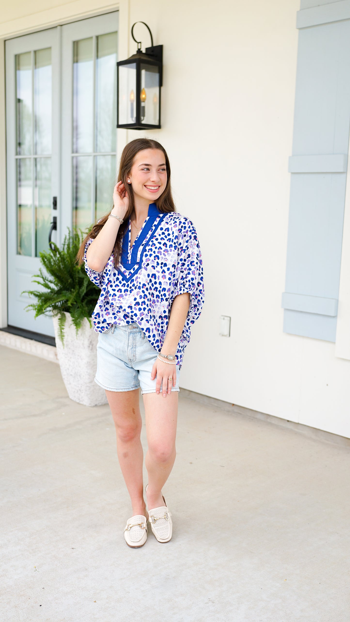 Pretty and Playful Royal Top