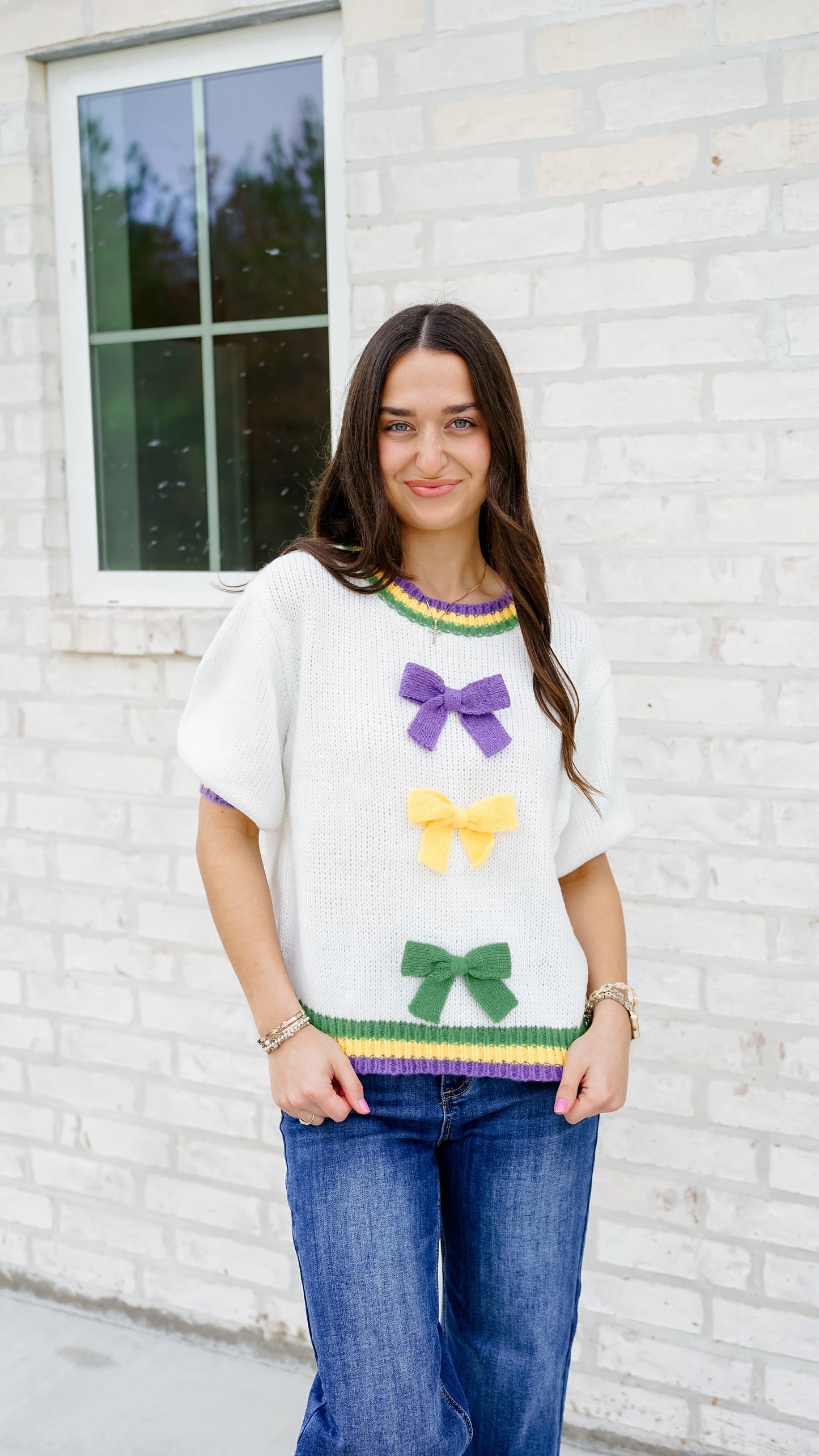 Bows and Beads Sweater