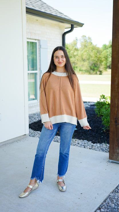 Camel State of Mind Sweater